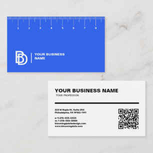 Professional Business Card with Ruler (cm)
