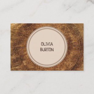 Professional business card with wood texture.