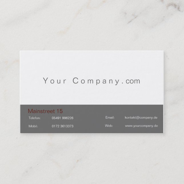 Professional business cards brown/red (Front)