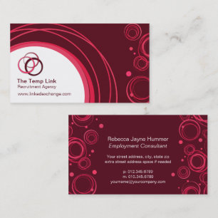 Professional business cards cherry red/brown
