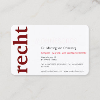 Professional business cards for Lawyer red wine