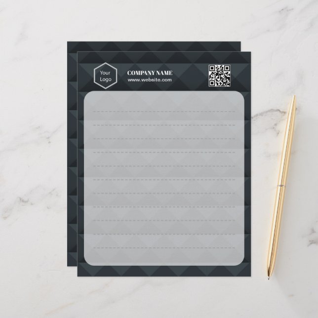 Professional Business Company Corporate Custom Letterhead (Front/Back In Situ)