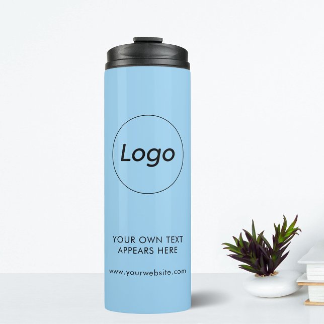 Professional Business Company Corporate Logo Blue Thermal Tumbler (Creator Uploaded)