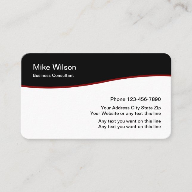 Professional Business Consultant Business Card (Front)