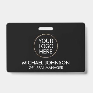 Professional Business Custom Company Logo & Text ID Badge