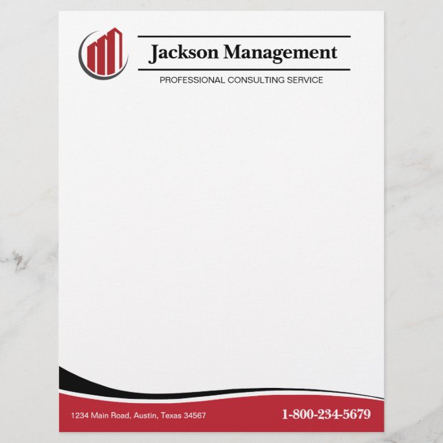 Professional Business Custom Letterhead (Front)