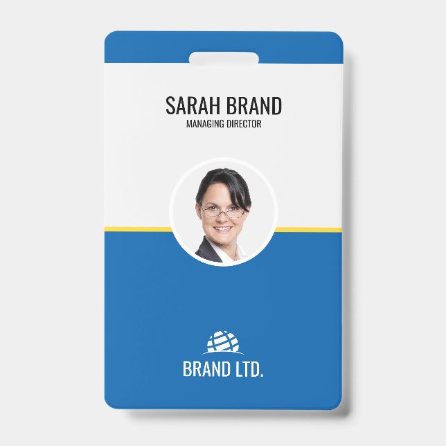 Professional Business Employee ID Badge (Front)