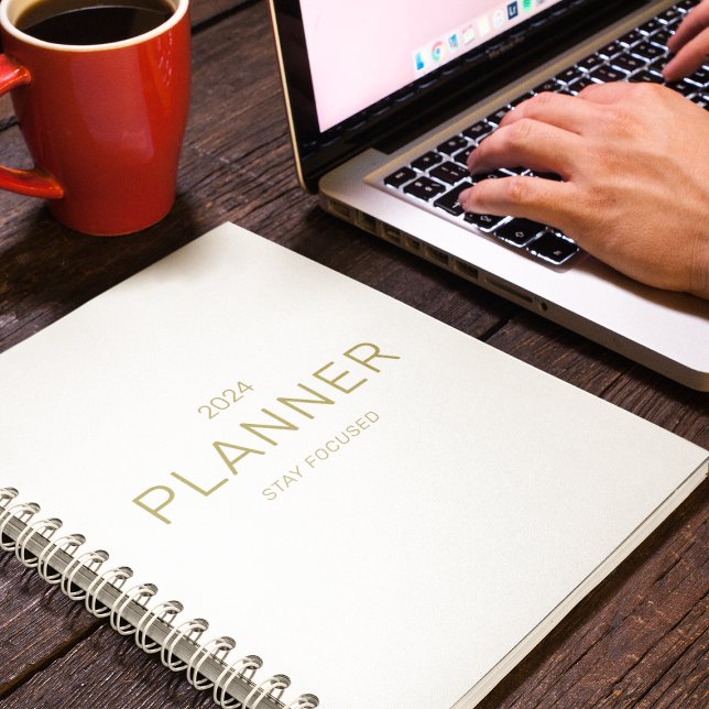 Professional Business Gold & White quote 2024 Planner (Creator Uploaded)