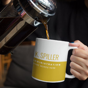 Professional (business) Half-Mustard Half-White  Coffee Mug