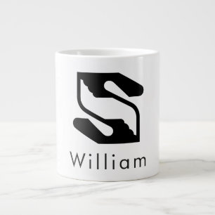 Professional Business Handshake Letter S Large Coffee Mug