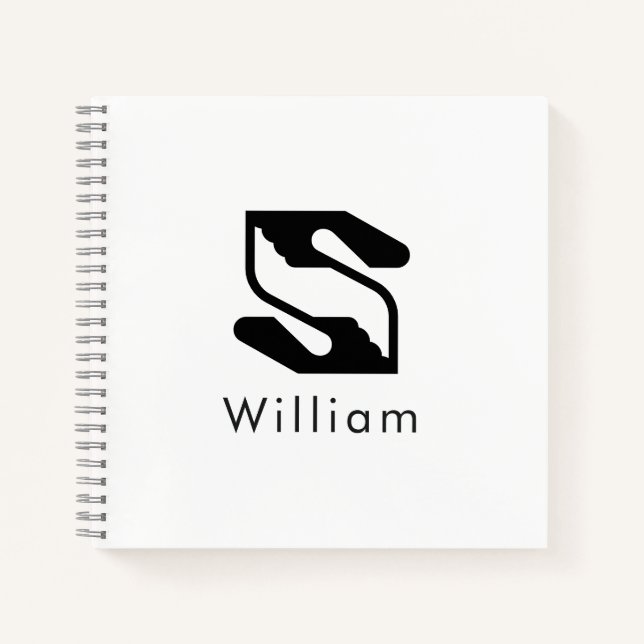 Professional Business Handshake Letter S Notebook (Front)