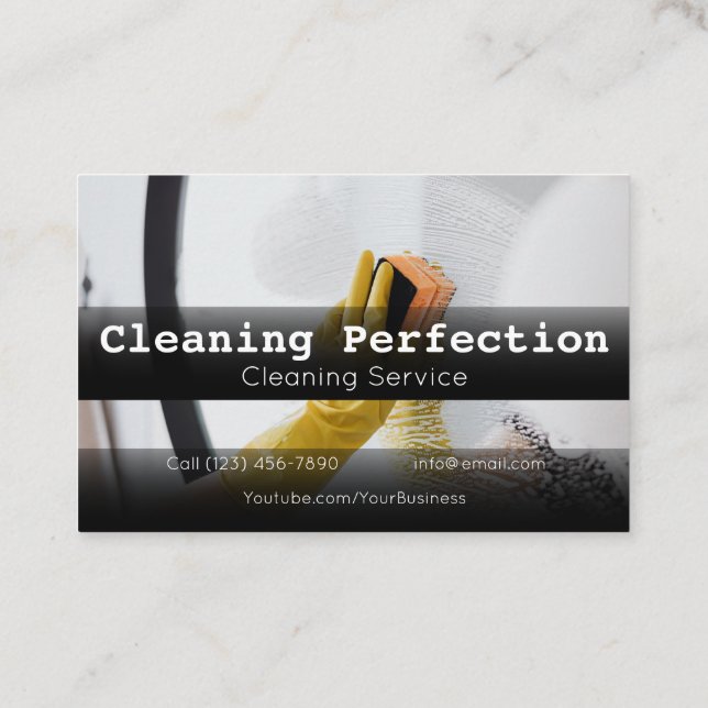 Professional Business Home Cleaning Service Card (Back)
