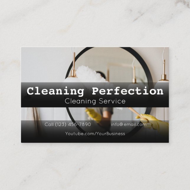 Professional Business Home Cleaning Service Card (Back)