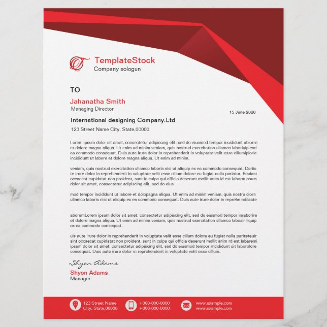 Professional Business Letterhead (Front)