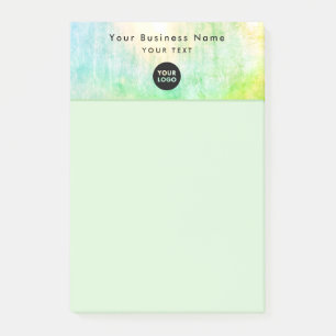 Professional Business Light Green Coloured Logo 4x Post-it Notes