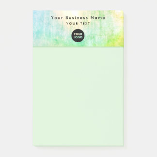Professional Business Light Green Coloured Logo 4x Post-it Notes