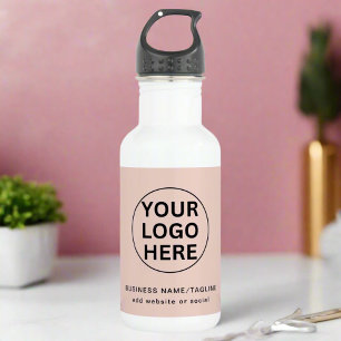Professional Business logo Blush Pink Branded  532 Ml Water Bottle