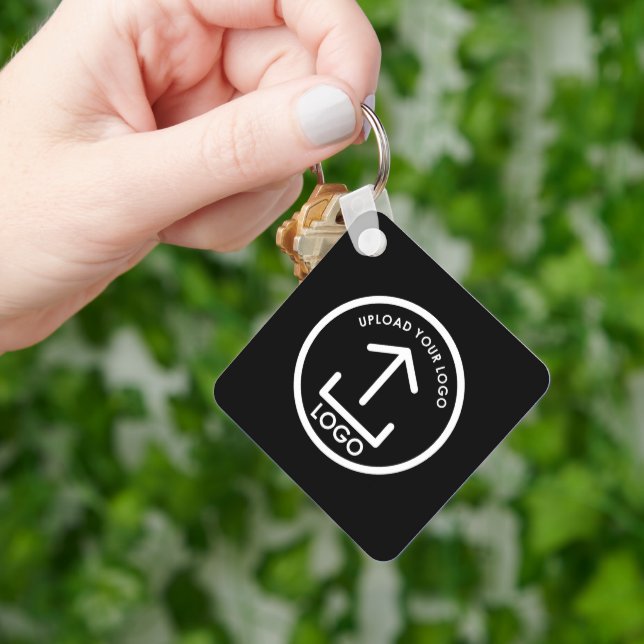 Professional Business Logo Brand Promo Gifts Black Key Ring (Hand)