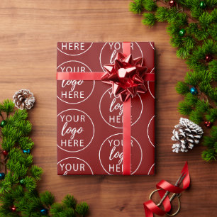 Professional Business Logo Christmas Holiday Wrapping Paper