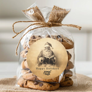 Professional Business Logo Client Gift Christmas Classic Round Sticker