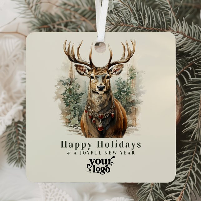 Professional Business Logo Client Gift Christmas Metal Tree Decoration (Creator Uploaded)