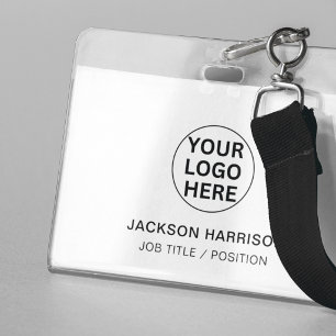Professional Business Logo l Employee Id White  Badge