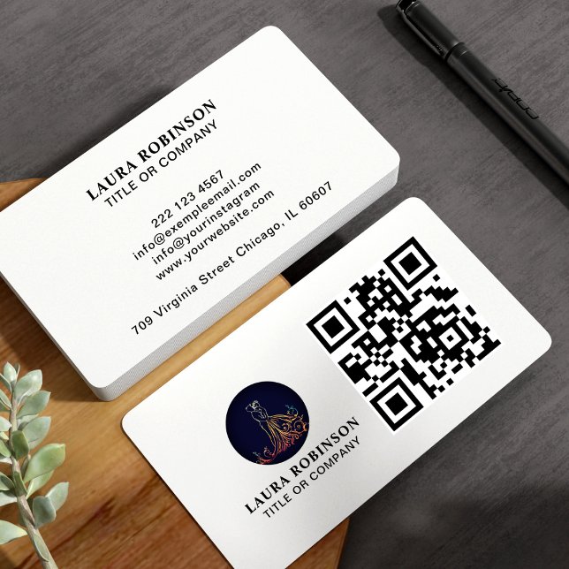 Professional Business Logo QR Code for Contact Business Card (Creator Uploaded)