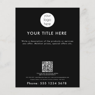 Professional Business Logo QR Code Promotional Flyer