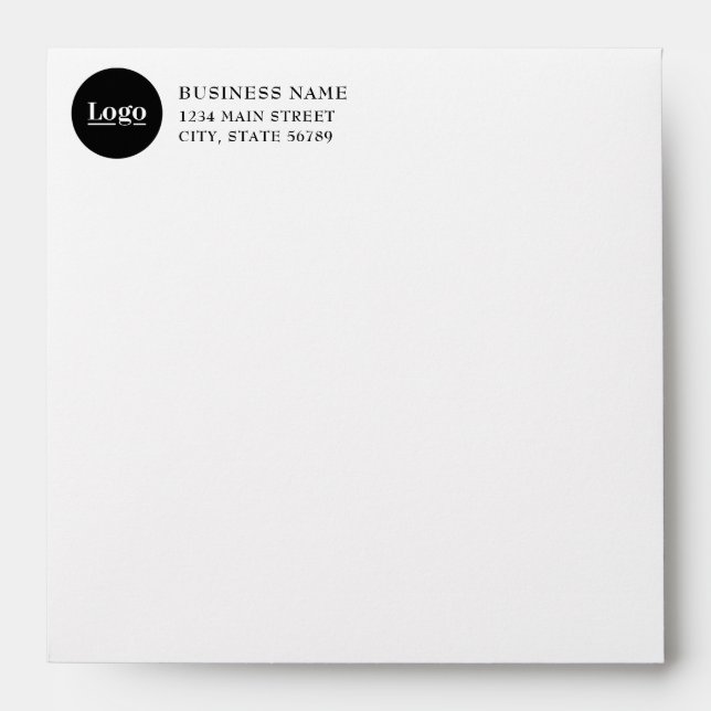 Professional Business Logo Return Address Envelope (Front)