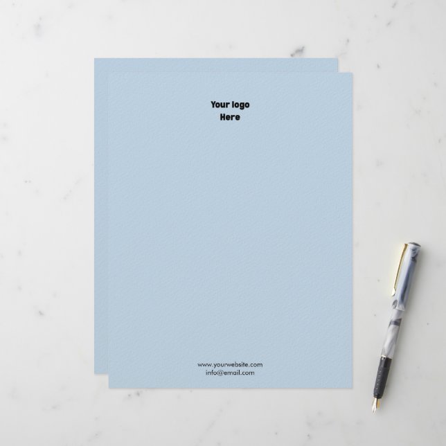 Professional Business Logo Simple Letterhead (Front/Back In Situ)