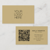 Professional Business Logo Tan Brown QR Code