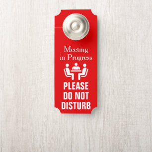 Professional Business Meeting In Progress Door Hanger
