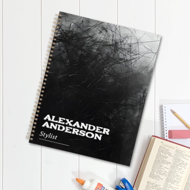 Professional Business Minimal Black Scribble  Planner (Professional Business Minimal Black Scribble Planner)