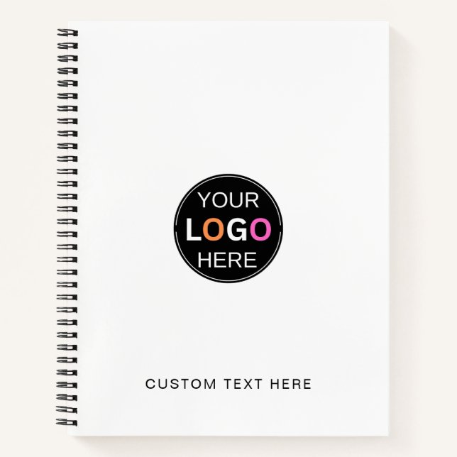 Professional Business Notebook with Company Logo (Front)