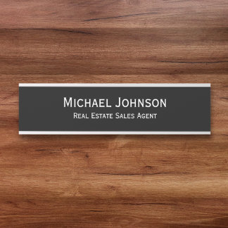 Professional Business Office Name Title Modern Door Sign