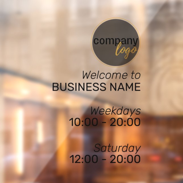 PROFESSIONAL BUSINESS OWN LOGO SIGN OPENING HOURS (Sheet 2)