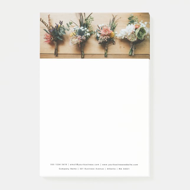 Professional Business Photo Custom Text Post-it Notes (Front)