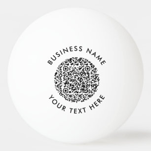 Professional Business QR Code Logo Minimal Simple Ping Pong Ball
