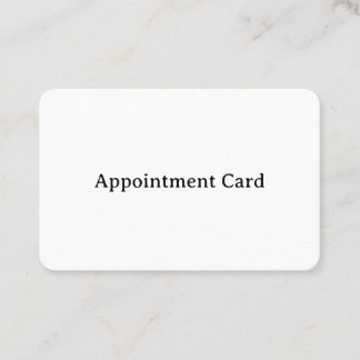Professional Business Rounded 3.346" x 2.165" Flat Appointment Card