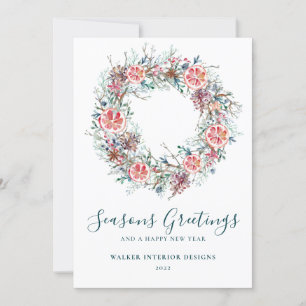 Professional Business Seasons Greetings Christmas Holiday Card