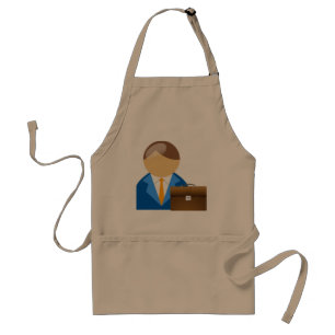 Professional Businessman Icon with Briefcase Standard Apron