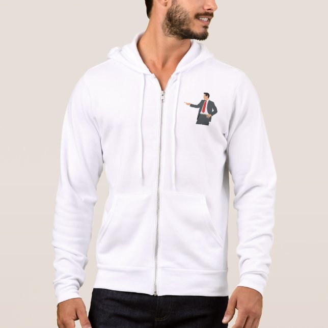 Professional Businessman in Suit with Pointer Hoodie (Front)