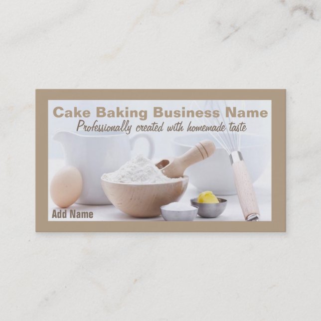 Professional Cake Baking Business Cards (Front)