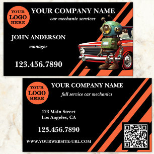 Professional Car Mechanic Services Business Card