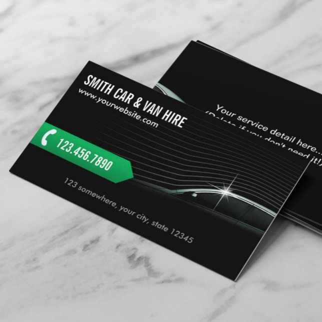 Professional Car & Van Hire Business Card (Creator Uploaded)