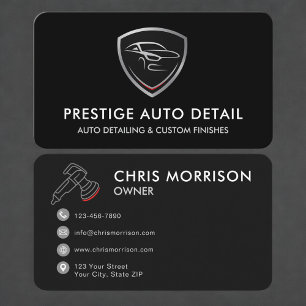 Professional Car Wash Detailing Service Business Card