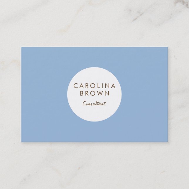 Professional Carolina Blue Business Card (Front)