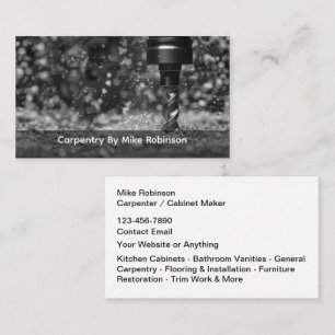 Professional Carpenter And Contractor Business Card