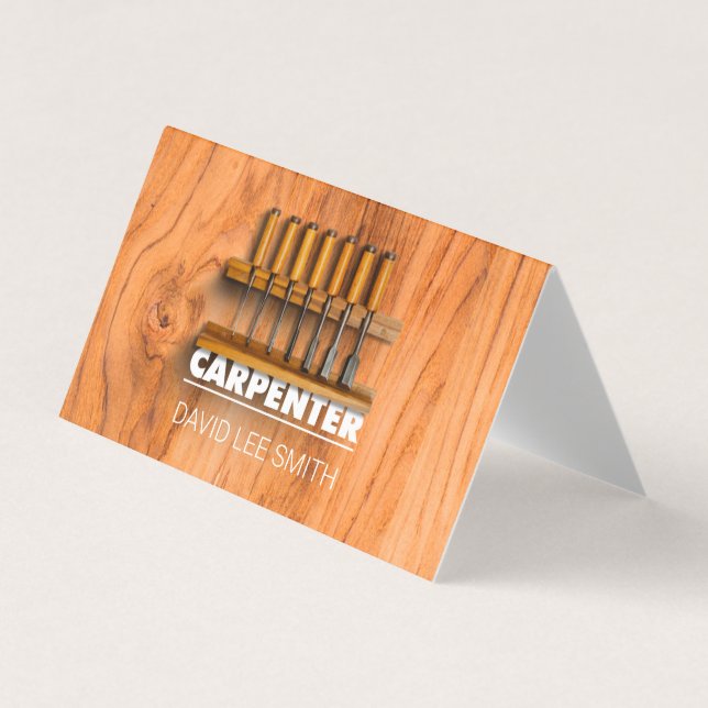 Professional Carpenter tools Business Card (Front)