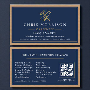 Professional Carpentry QR Code Business Card